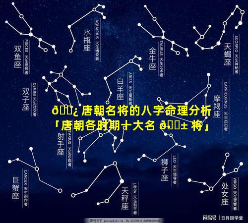 🌿 唐朝名将的八字命理分析「唐朝各时期十大名 🐱 将」